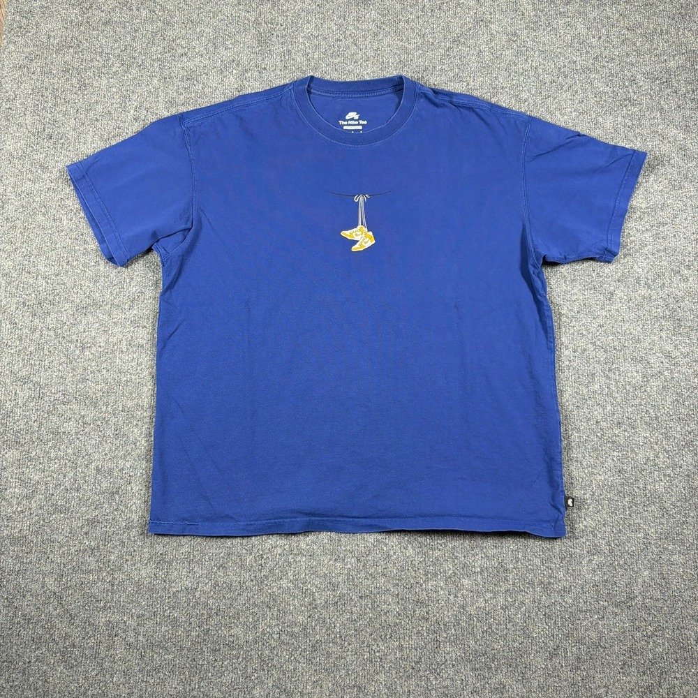 Nike SB T-Shirt Mens Large Blue Loose Fit Dunk Graphic 20 Years